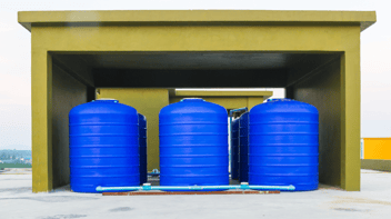 6 Blue Water Tanks