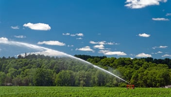 Smart irrigation scheduling by using a sprinkler on a farm 