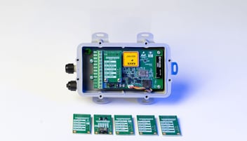 Hawk NB-IoT data logger with 5 I/O cards